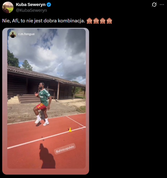 HIT! Oto w jakiej EKSTRAKLASOWEJ KOSZULCE trenuje Afimico Pululu xD